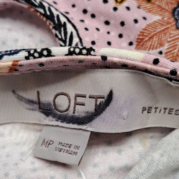 NWT Loft Pink Floral Halter Tiered Dress    Size M - Picture 6 of 7